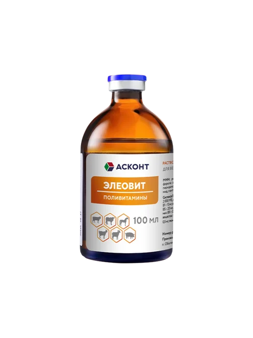 apicenna Элеовит, для повышения иммунитета, для инъекций, 100 мл, 100 мл