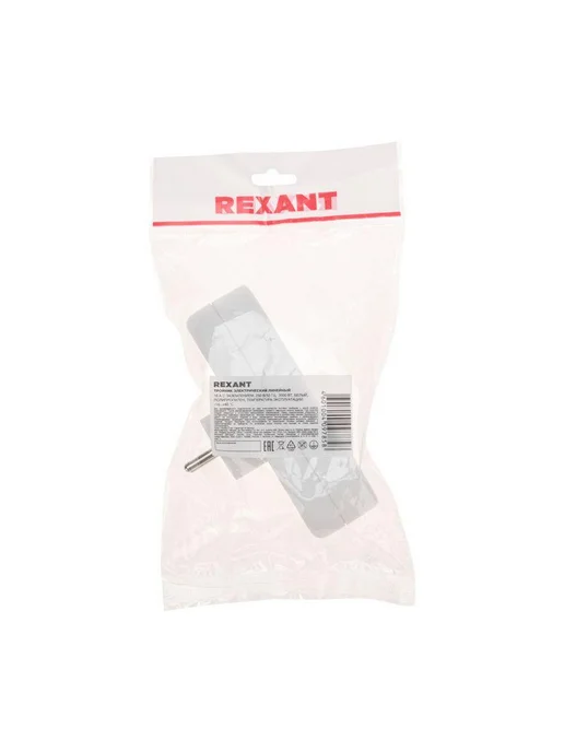 REXANT Разветвитель 3-м с заземл. 16А IP20 линейный бел, белый, фото 7