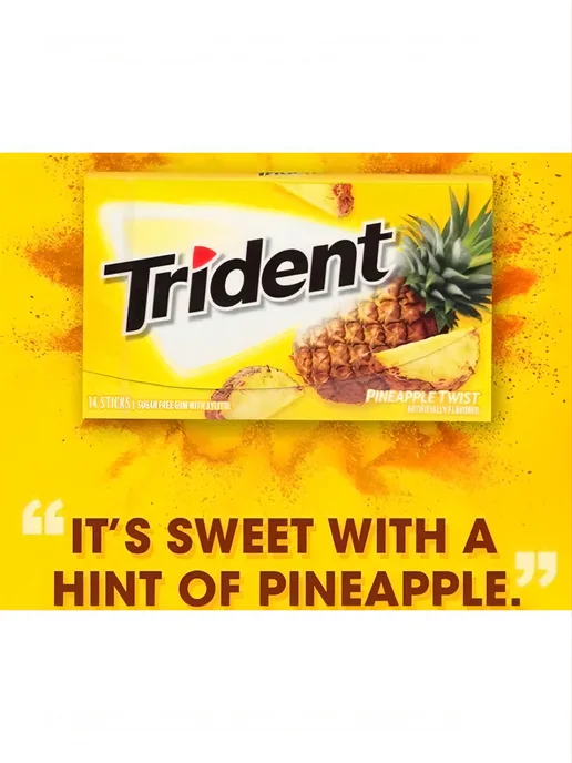 Trident Жевательная резинка без сахара, микс вкусов, 3 шт, 3 шт, фото 3