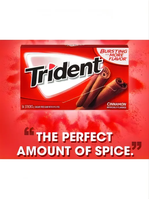 Trident Жевательная резинка без сахара, микс вкусов, 3 шт, 3 шт, фото 4