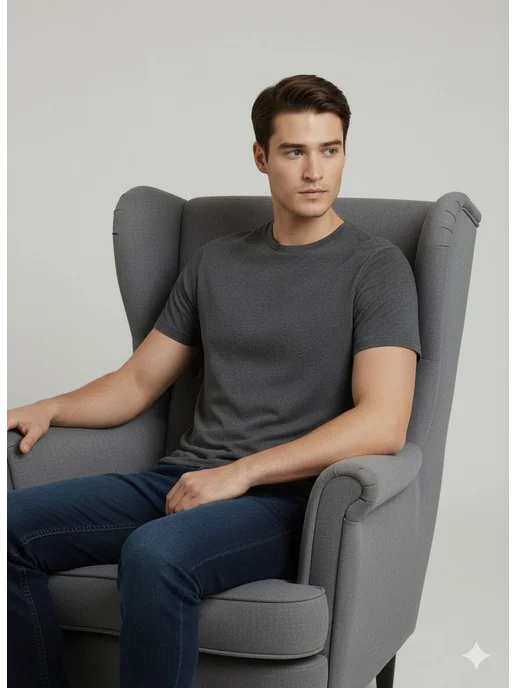 BLOSSOM MEN'S Футболка базовая однотонная хлопок комплект 2 шт, 2 шт, фото 3