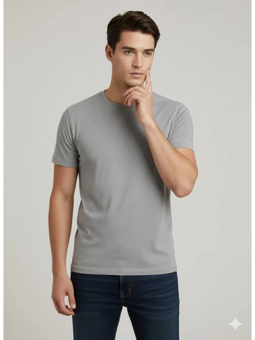 BLOSSOM MEN'S Футболка базовая однотонная хлопок комплект 2 шт, 2 шт, фото 7