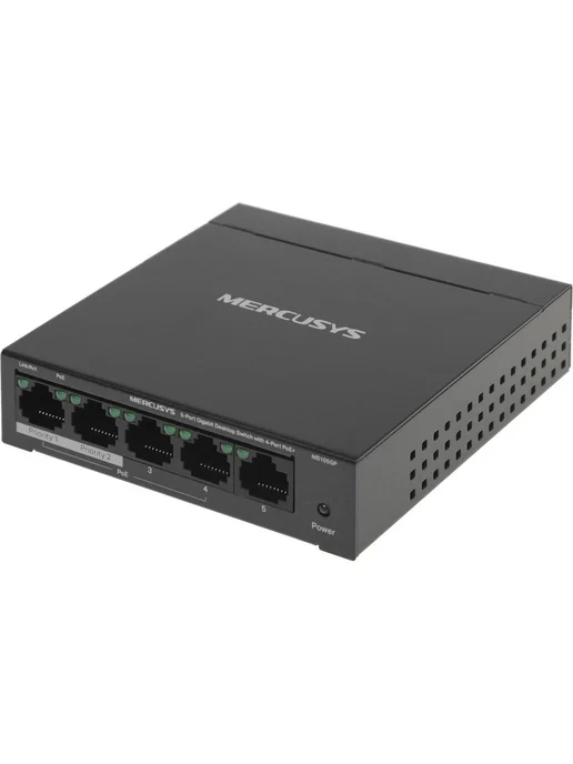 Mercusys Коммутатор MS105GP, RJ-45, 5 портов, 10 Гбит с, PoE, вариант, фото 5