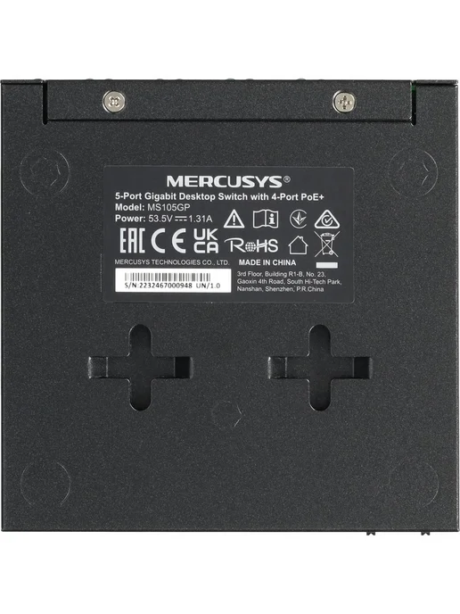 Mercusys Коммутатор MS105GP, RJ-45, 5 портов, 10 Гбит с, PoE, вариант, фото 7