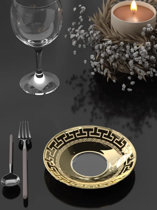 GiD Glass Блюдца чайные набор 6 штук, белый, фото 4