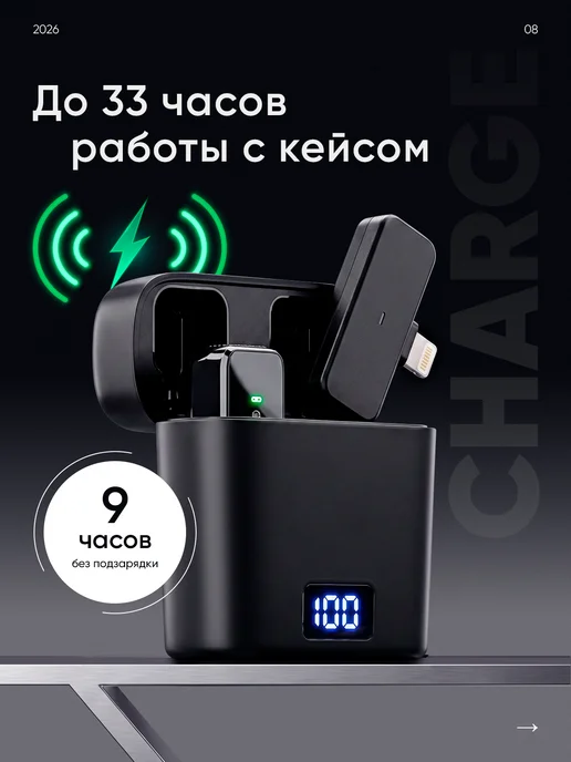 dübapro Микрофон петличный Lightning и меховой ветрозащитой, черный, фото 8