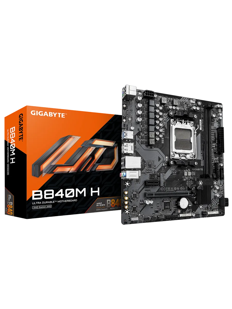 Материнская плата B840M H AM5 AMD B840 mATX RTL Gigabyte 713998960 купить за 8 746 ₽ в интернет‑магазине Wildberries