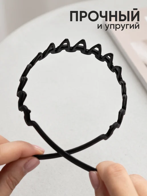 ClickClack Ободок для волос с зубчиками, черный, фото 5