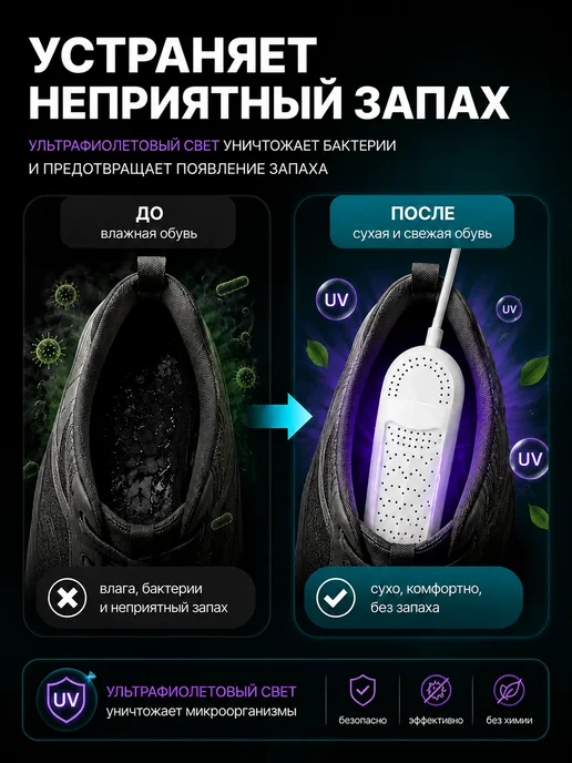 Сушилка для обуви электрическая, белый, фото 2