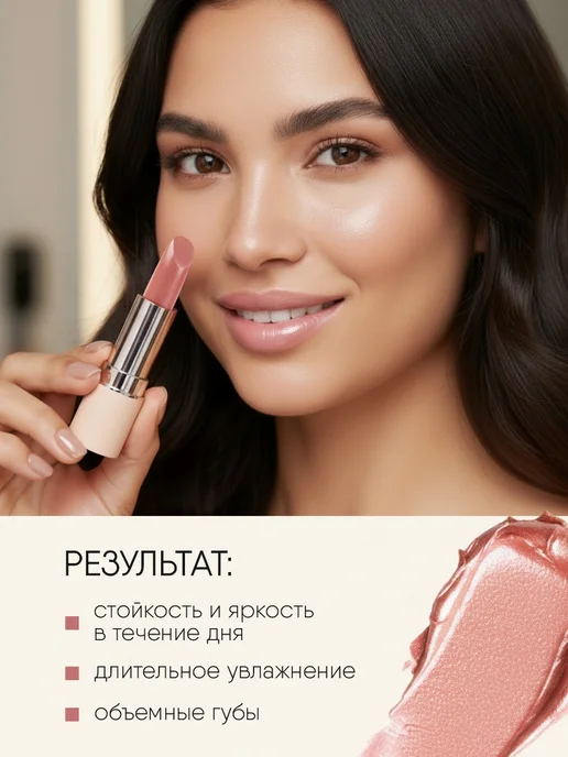 TF COSMETICS Помада для губ сияющая персиковая, тон 803, оранжевый, фото 5