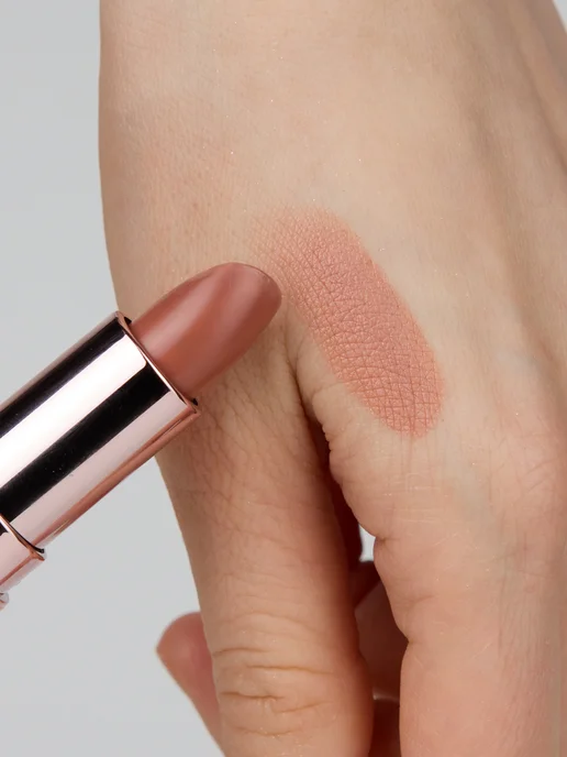 TF COSMETICS Помада для губ светло-коричневая, тон 808 Бежевый нюд, бежевый, фото 7