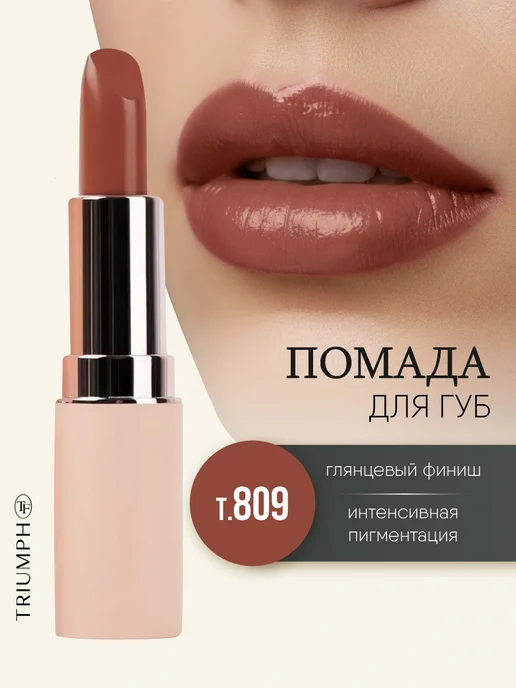 TF COSMETICS Помада для губ нюдовая бежевая стойкая кремовая тон 811, тон 809, коричневый
