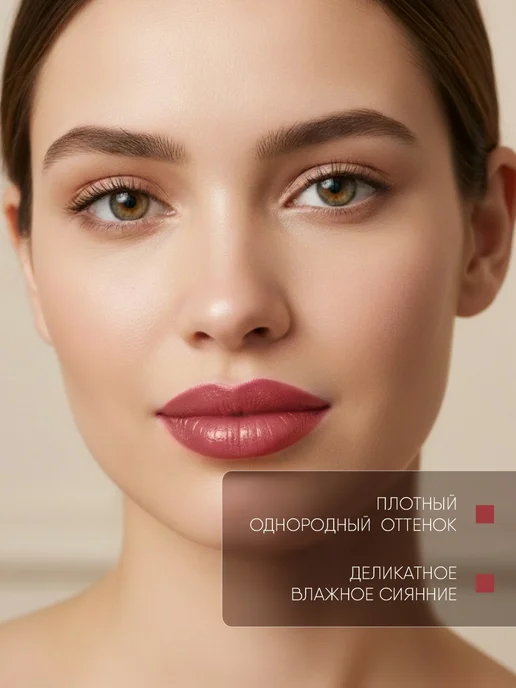 TF COSMETICS Помада для губ красно-коричневая, тон 813 Дерзкий нюд, красный, фото 5