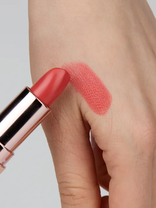 TF COSMETICS Коралловая помада для губ стойкая кремовая, тон 823, красный, фото 7