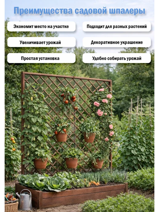 Steindorf Шпалера ПВХ, дуб, 1х2м, 2 м, фото 2