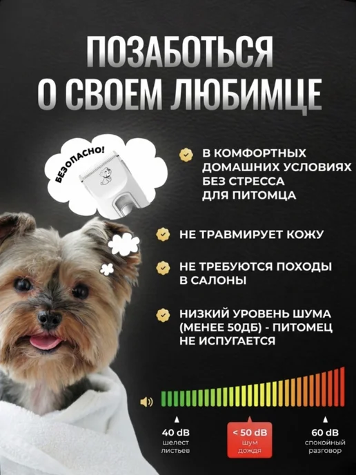 Беспроводная машинка ВИКТОРИ для стрижки собак, кошек, Профессиональная животных, фото 5