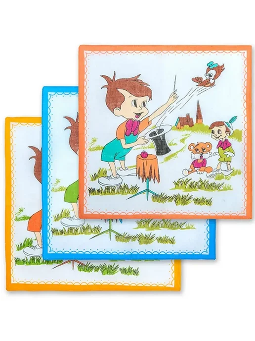 Pastel_lux Платки 3 штуки детские набор 25х25 см, 25x25 см, фото 3