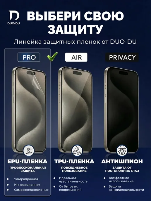DUO-DU Полиуретановая пленка Samsung Galaxy A51, A52 1 шт гл, 1 шт, фото 5