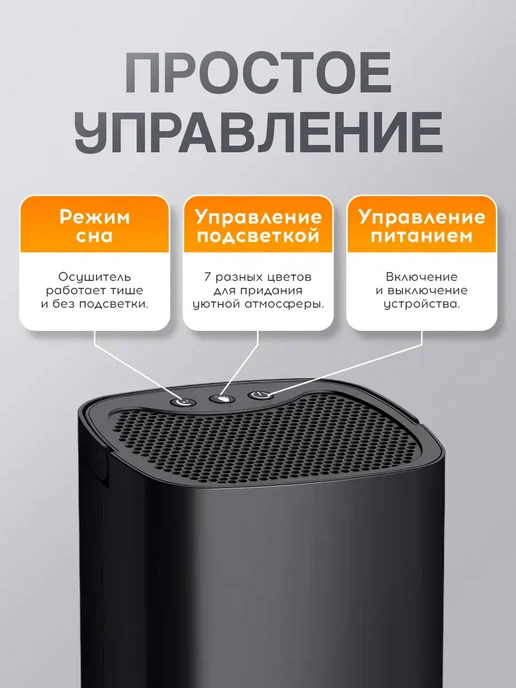 Tranzor Осушитель воздуха для дома и квартиры, черный, фото 2