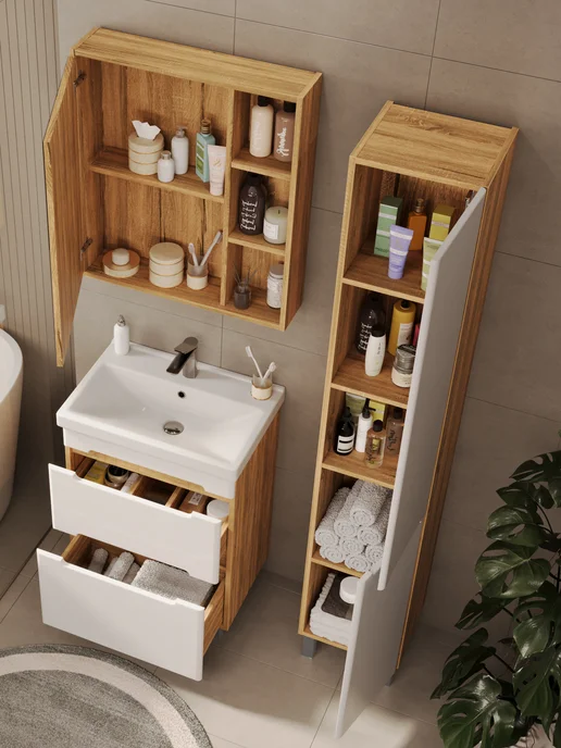 NESSTOR Тумба напольная Grace 50 с раковиной Фест 50, белый, фото 3