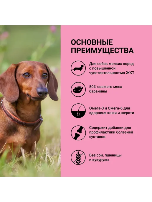 Сухой корм Ownat для собак, гипоаллергенный, мелкие, ягненок, 1 кг, фото 3