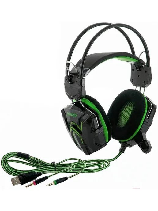 SmartBuy Наушники игровые с микрофоном с гарнитурой (SBHG-1200) RUSH, черный, фото 5