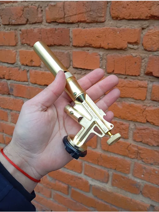 БембиТойс Газовая горелка для баллона латунь с пьезоподжигом 85А, вариант, фото 2