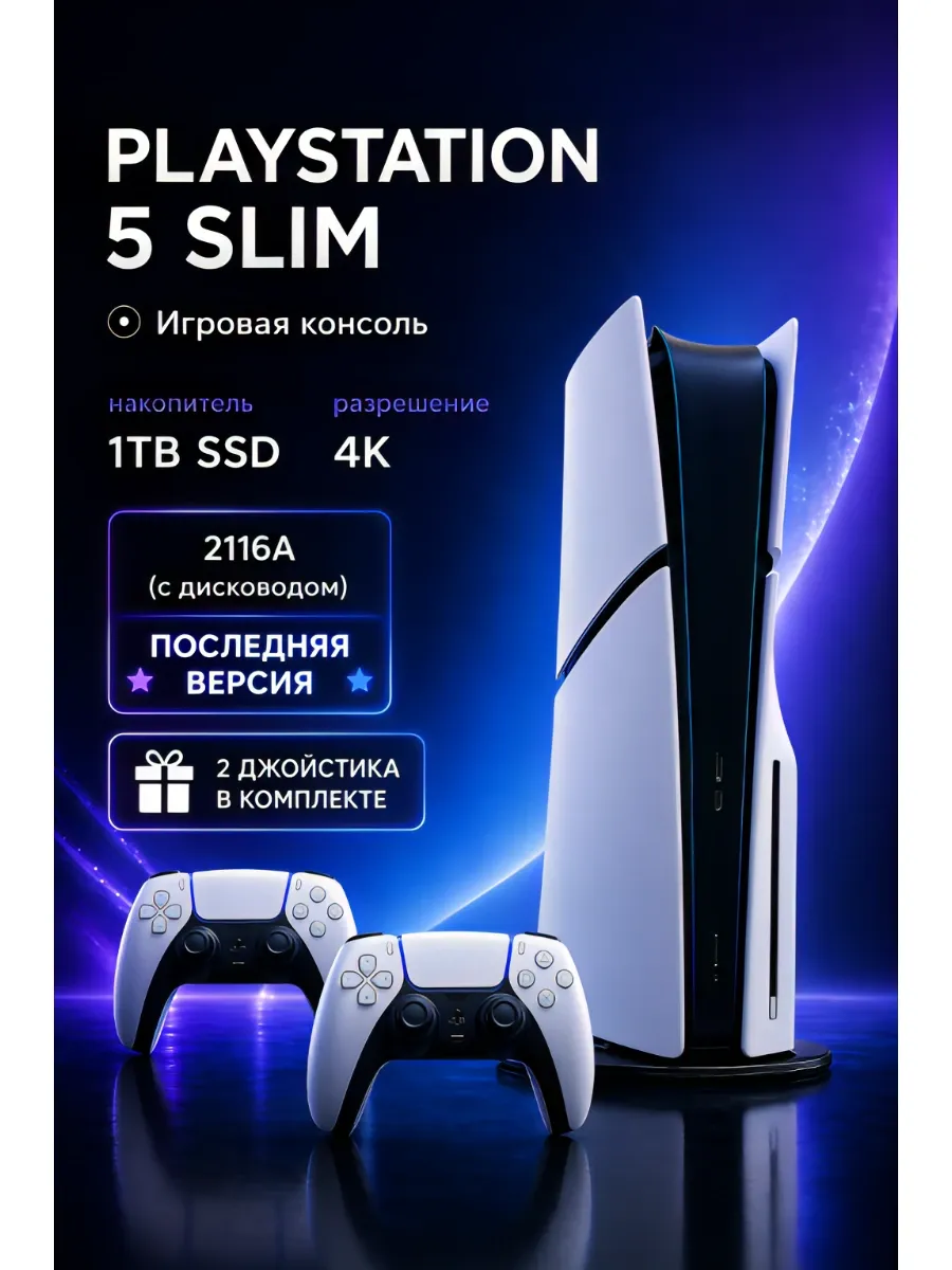 5 Slim, 2116А (Европа), 2 джойстика с дисководом Playstation 717599986 купить в интернет‑магазине Wildberries