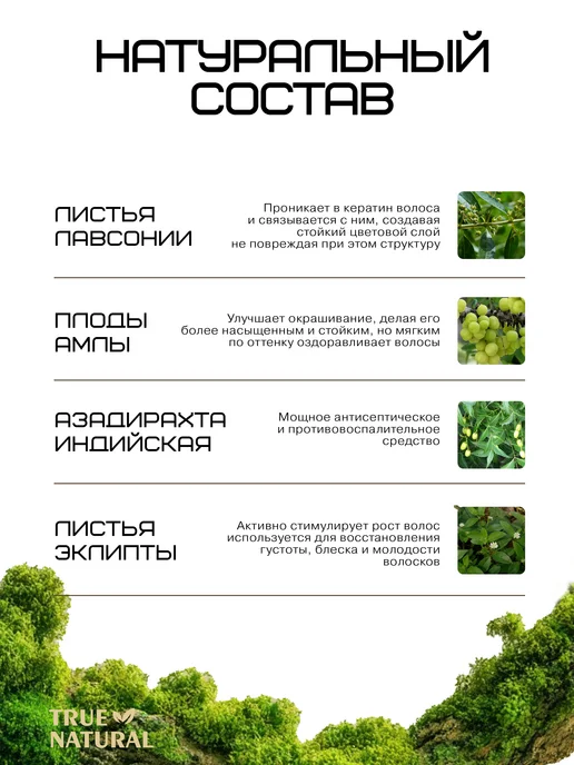 TRUE NATURAL Хна для бровей №6 (Тёмно-русый), темный, фото 3