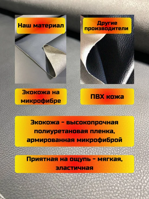 Чехол КПП Ford KUGA (Структурная экокожа), черный, фото 2