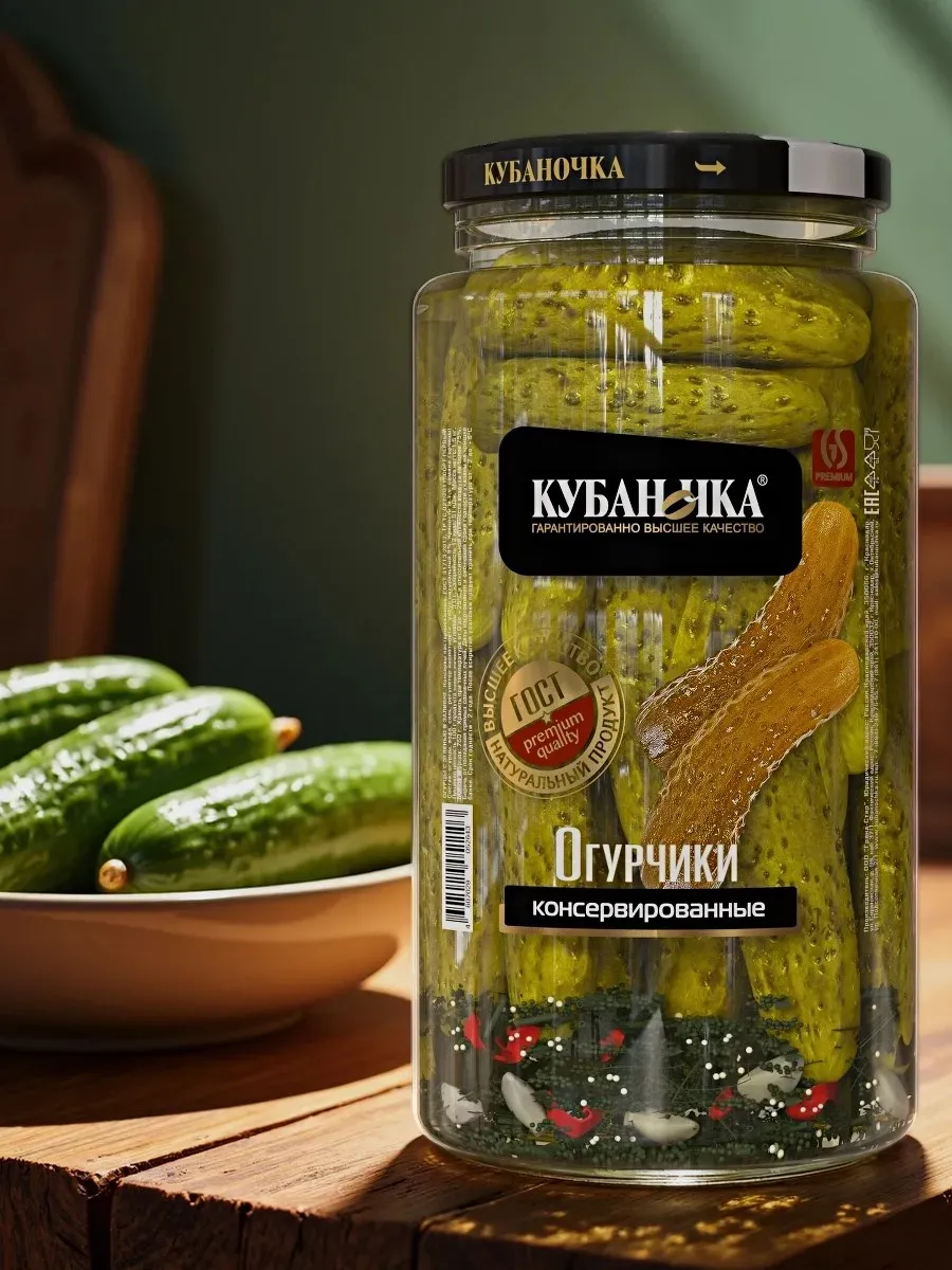 Огурчики маринованные 1500мл