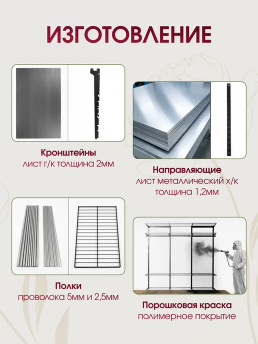 ALMAX Гардеробная настенная система для хранения вещей с брючницей, черный, фото 2
