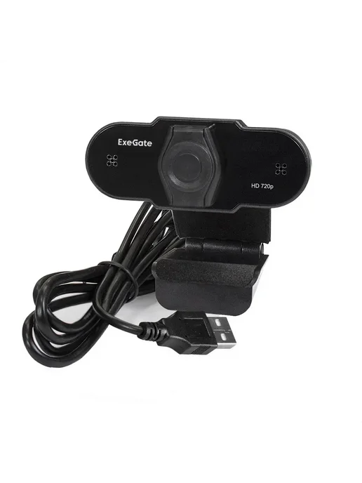 Exegate EX287385RUS Веб-камера ExeGate BlackView C525 HD (матрица 1/3"1,3 Мп,1280х720,720P,30fps,4-линзовый объектив,USB+35mm Jack,фиксированный фокус, микрофон с шумоподавлением, универсальное к, вариант, фото 3