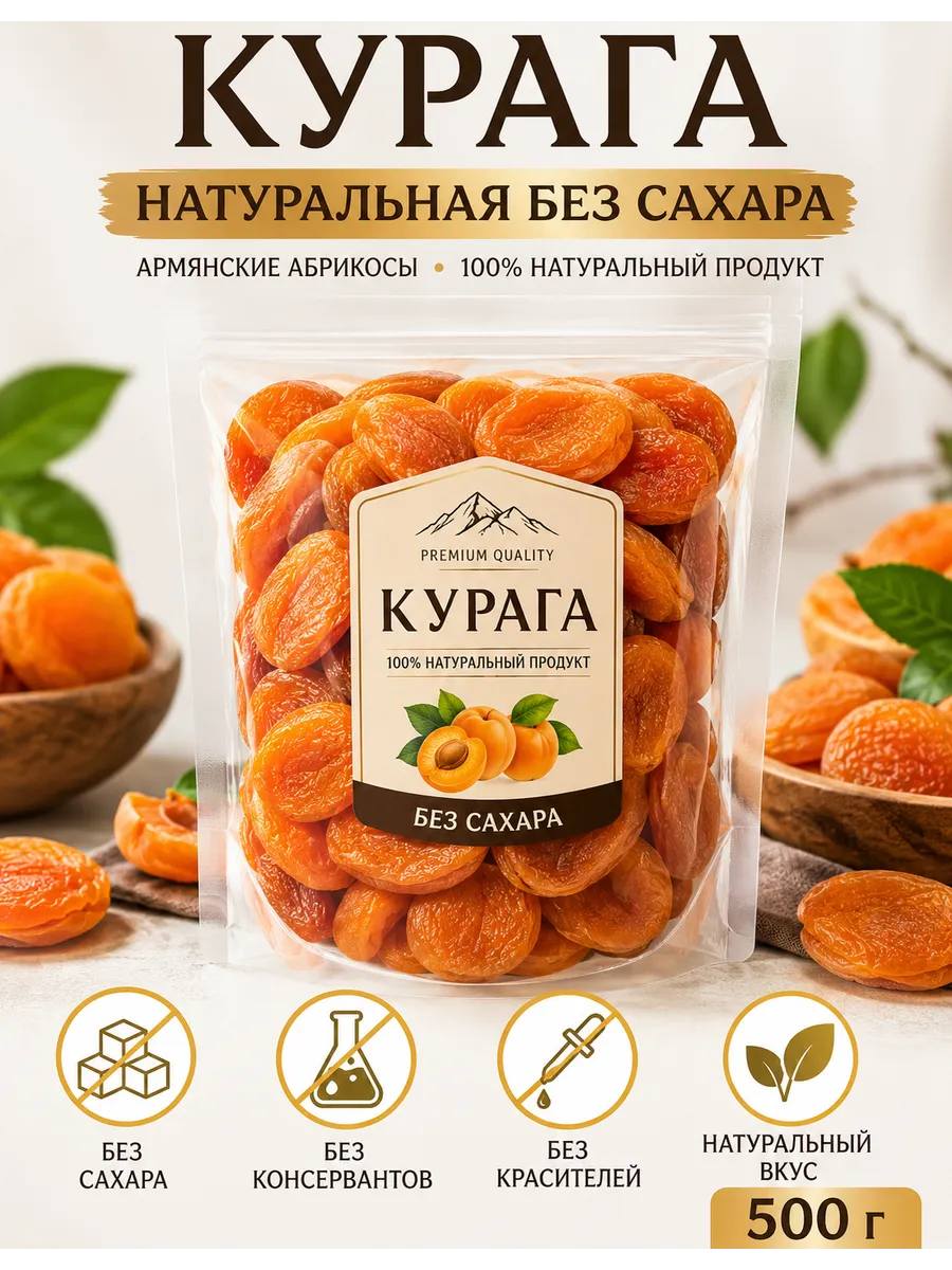 Курага, абрикосы армянская сухофрукты без сахара
