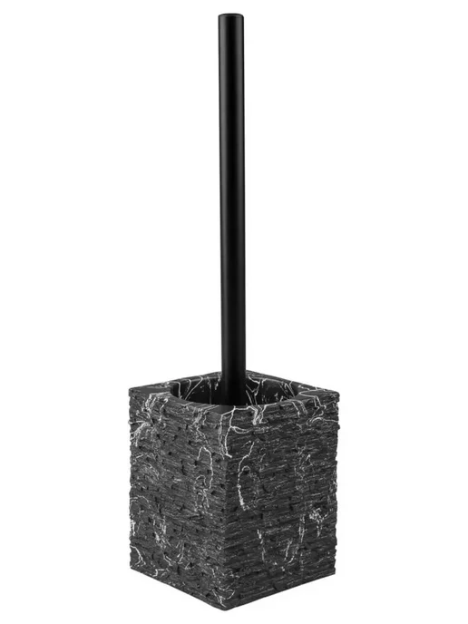 PERFECTO LINEA Ершик для унитаза напольный с подставкой Stonewave, черный