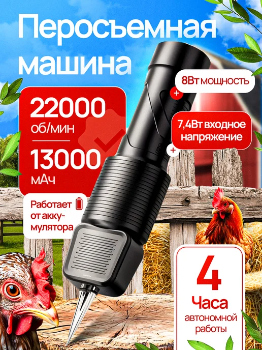 Перосъемная машина для птиц электрическая, вариант
