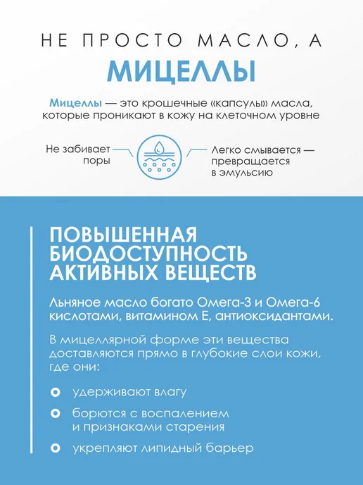 ISTNEO Масло мицеллярное льняное, 50 мл, фото 2
