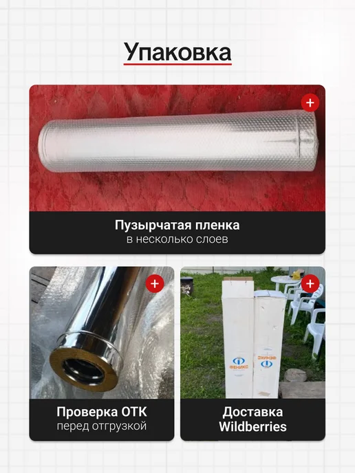 ФЕНИКС Дымоходы Отвод колено 90 градусов Феникс D120 мм, AISI 430, 0.5 мм, вариант, фото 4