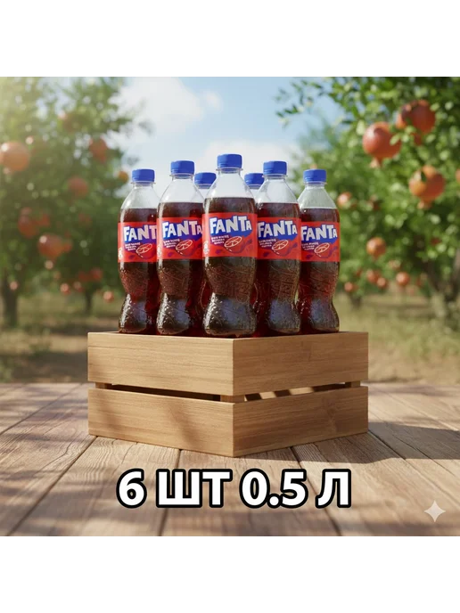 Фанта гранат Газированный напиток 0.5 л, набор из 6 шт, 500 мл, 6 шт, фото 2
