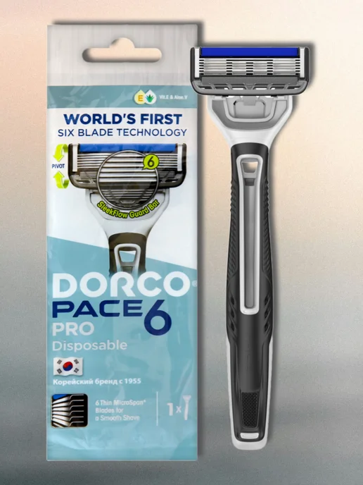 DORCO Бритва PACE 6 PRO (1шт.), 1 шт