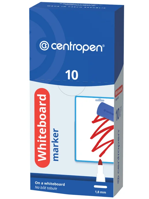 CENTROPEN, Маркер для белых .досок 5 шт BOARD 1,80мм черный, 5 шт, фото 5