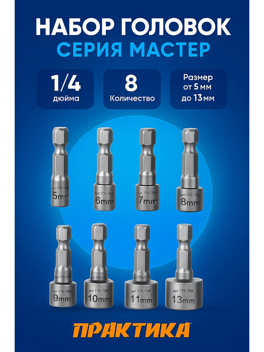 Набор головок серия Мастер 775-709
