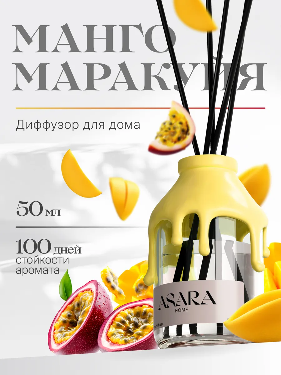 Диффузор для дома с палочками парфюмированный стойкий