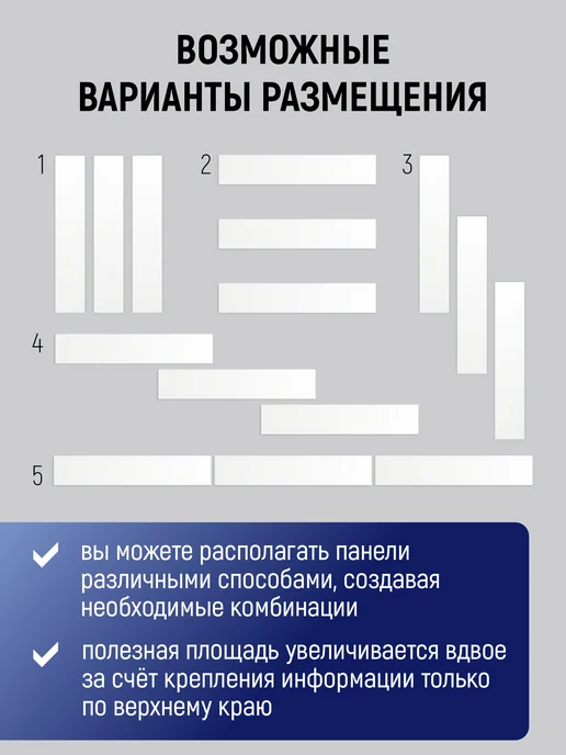 Stendplus Магнитно-маркерная доска для рисования белая без рамы 60х40, 80x15, фото 8