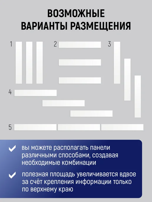 Stendplus Магнитно-маркерная доска для рисования белая без рамы 60х40, 100x15, фото 3