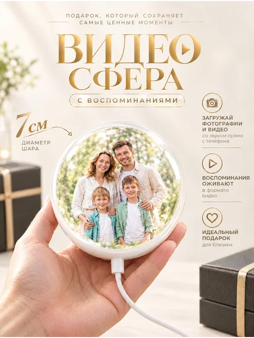 Видеосфера с воспоминаниями цифровая фоторамка, вариант