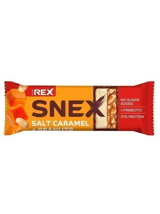 Proteinrex Протеиновые батончики без сахара SNEX соленая карамель,12шт, 50 г