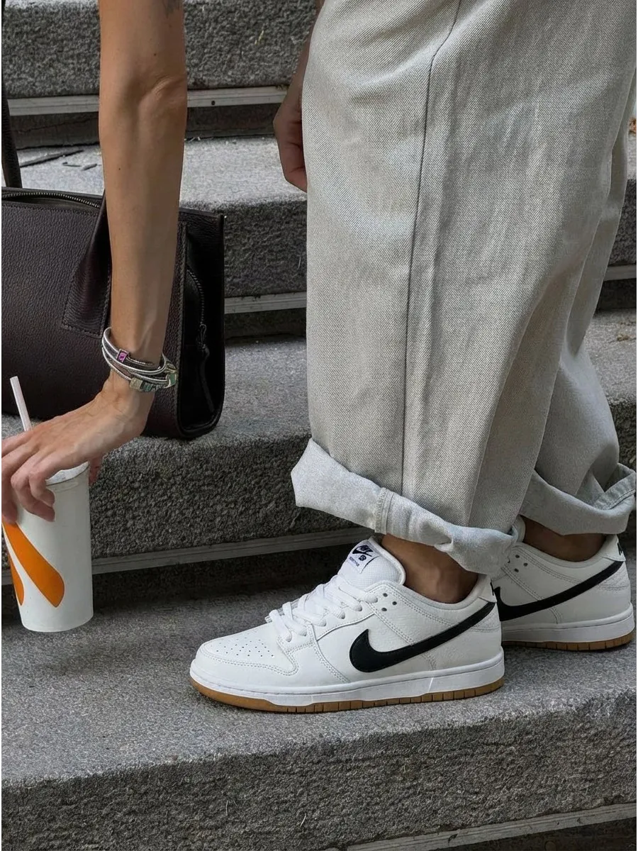 Кроссовки sb dunk low данки кеды белые для школы