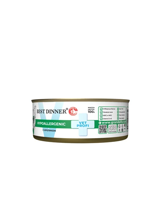 Best dinner Влажный корм для котят и кошек при аллергии кролик 100гх12шт, 12 шт, фото 5