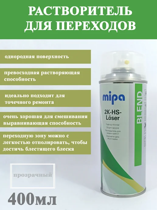 mipa Растворитель для переходов 2K HS 400мл, 400 мл